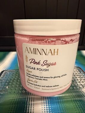 Aminnah Pink Sugar Sugar Polish - Hydrating Body Scrub (Pink)